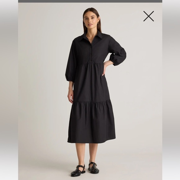 Quince 100% Organic Cotton Poplin Midi Tunic Dress size S - Picture 1 of 5